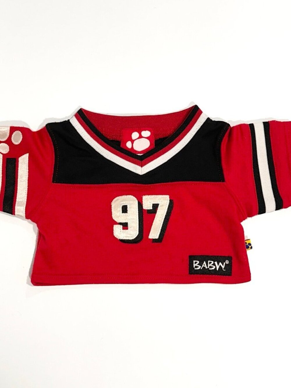 Build-A-Bear Workshop Red & Black 97 Jersey Style T-Shirt